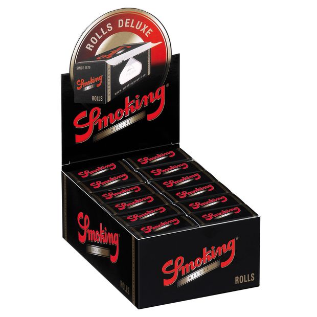 Smoking Deluxe Rolls Slim Endlospaper Blttchen Rolle Ultradnn 1 Box (24 Rolls)