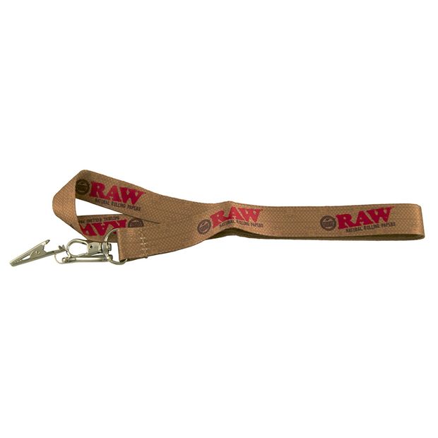 RAW Lanyard Keychain with Alligator Clip and Snap Hook