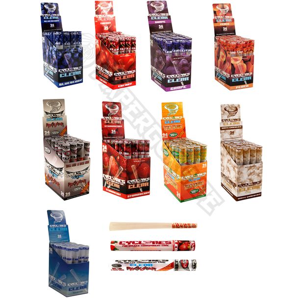 3 Boxes Cyclones CLEAR Free Choice of Flavours Transparent Pre-rolled