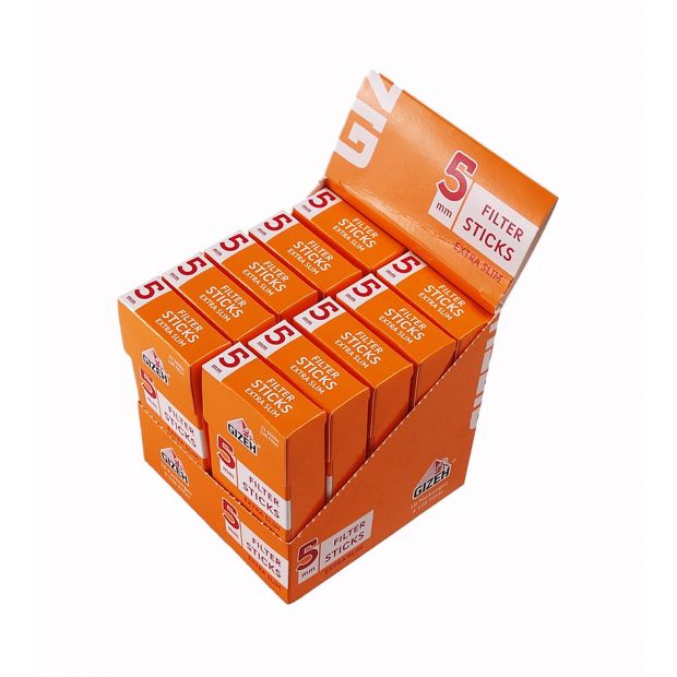 Gizeh Filter Sticks Extra Slim 5,3mm Durchmesser 1 Box (10 Packungen/ 1260 Filter)