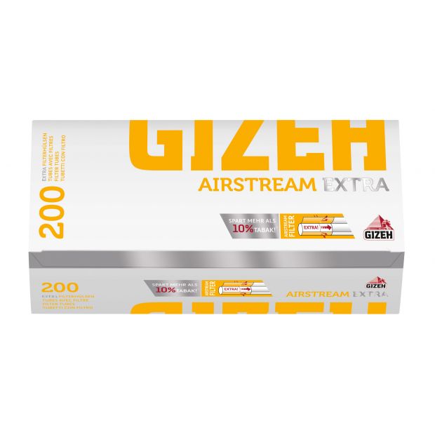 Gizeh Airstream Extra filter tubes cigarette tubes extra long 1 box (200x)