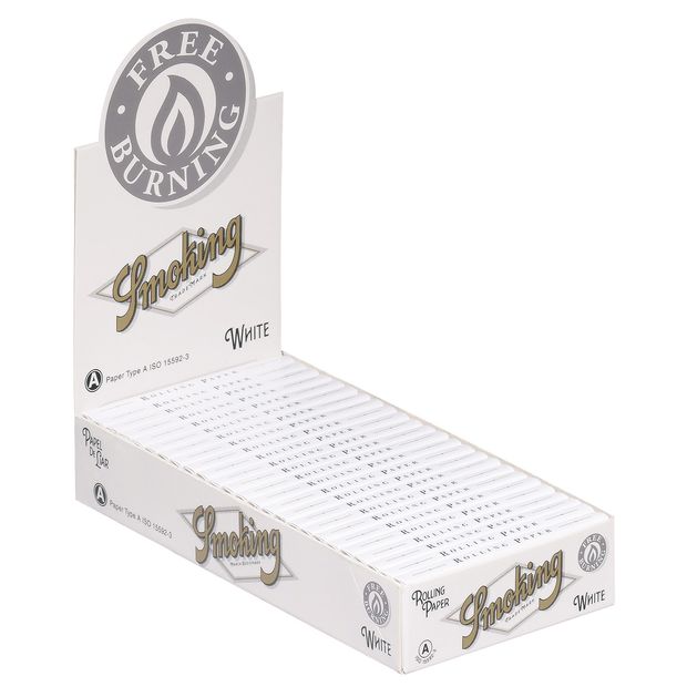 Smoking White Regular kurzes Zigarettenpapier 10 Boxen (250x Heftchen)