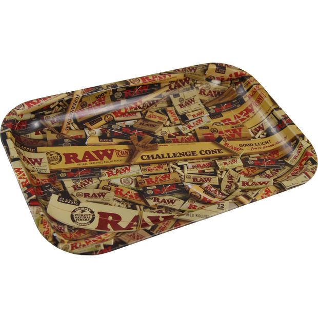 RAW Tray Mixed Products Small Metal Rolling Tray