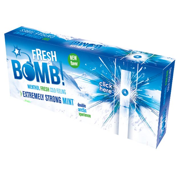 Fresh Bomb Arctic Strong Mint Click Hlsen mit Aromakapsel 50 Boxen (5000 Hlsen/ 1 Karton)