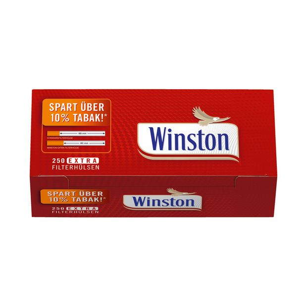 Winston Extra Zigarettenhlsen mit extra langem Filter 1 Box (250x Hlsen)
