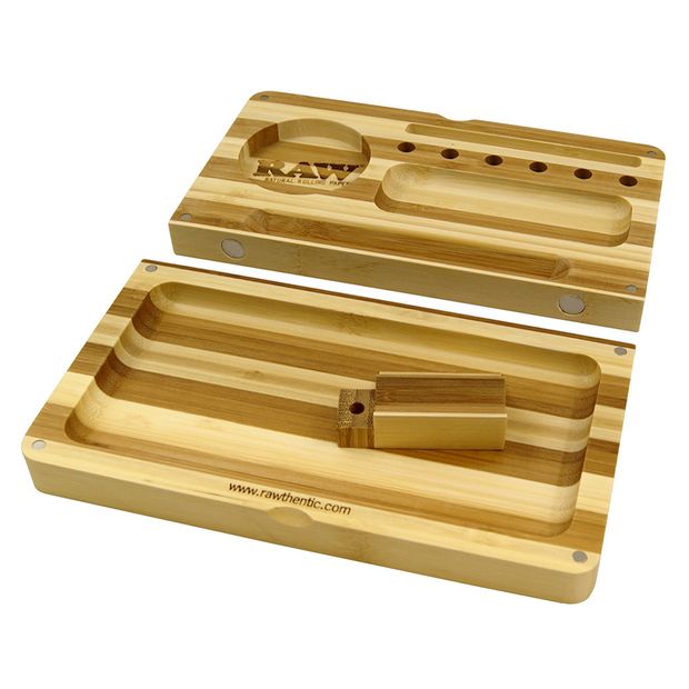 RAW Bamboo Tray Striped Limited Edition magnetic Backflip