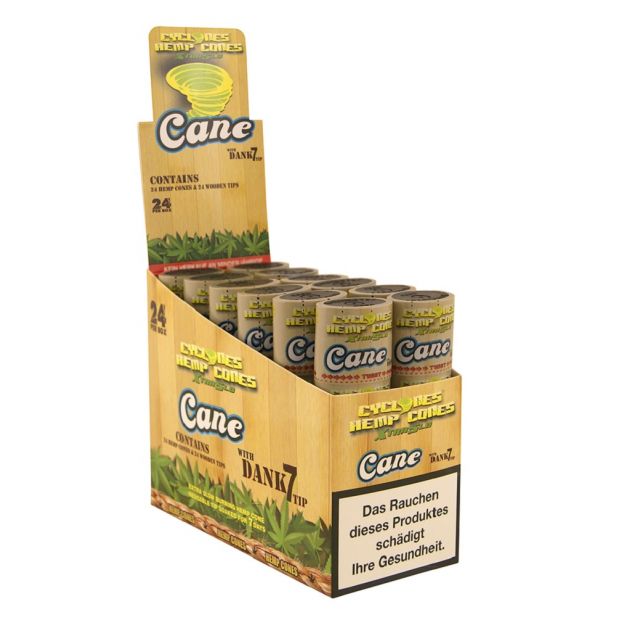 1 Box Cyclones Hemp Cones CANE mit Holztip aromatisiert