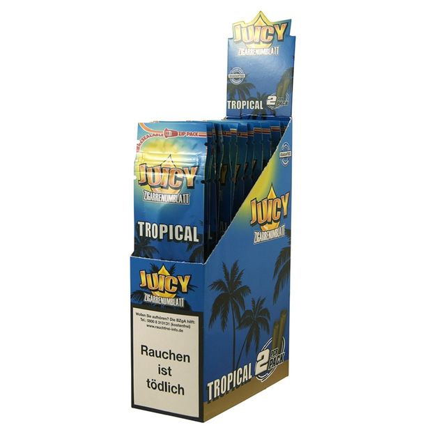 1 Box Juicy Jay Hemp Wraps TROPICAL no Tobacco