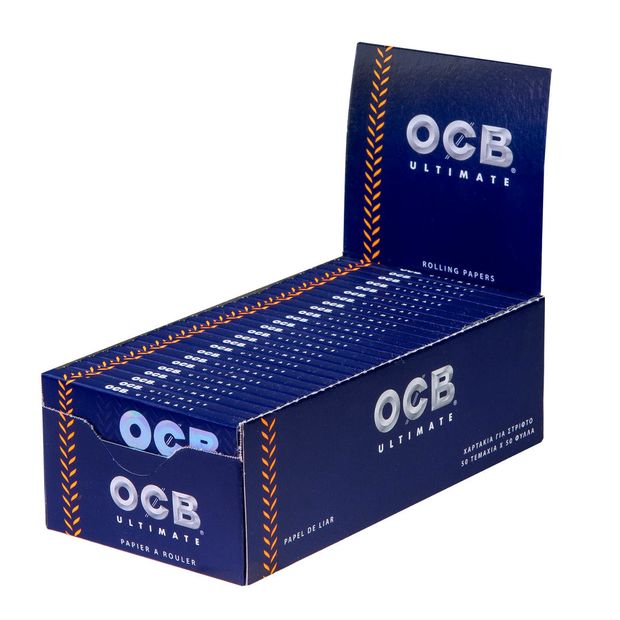 OCB Ultimate Regular kurzes ultradnnes Zigarettenpapier 50 Blatt/Heftchen 2 Boxen (100 Heftchen)