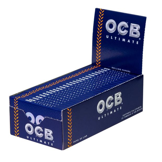 OCB Ultimate Regular kurzes ultradnnes Zigarettenpapier 100 Blatt/Heftchen 1 Box (25 Heftchen)