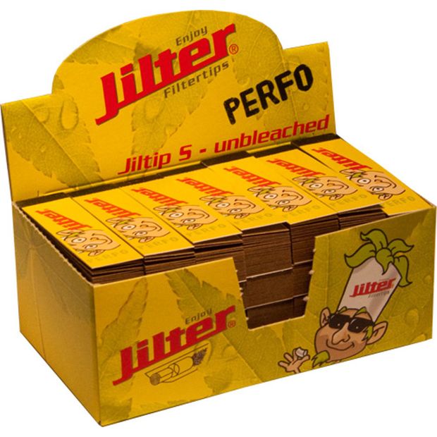 Jilter Filtertips Jiltips S Perfo unbleached and perforated Booklet of 45