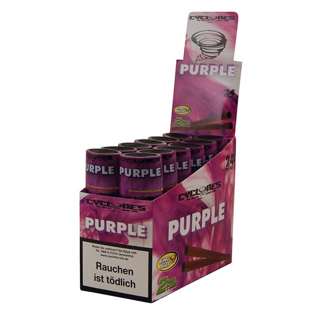 1 Box Cyclones King Size Cones PURPLE pre-rolled flavoured