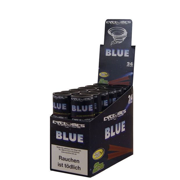 1 Box Cyclones King Size Cones BLUE pre-rolled flavoured