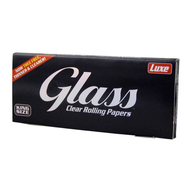 Glass Clear Rolling Papers, King Size Slim Blttchen aus Zellulose, transparent 6 Heftchen
