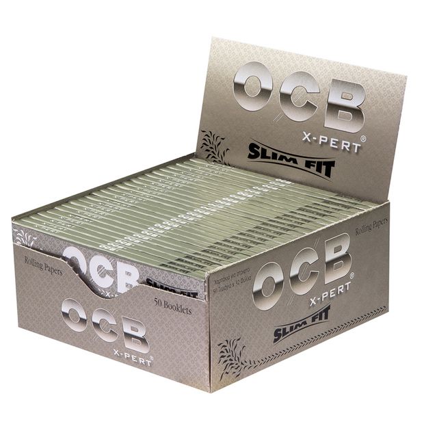 OCB X-Pert Slim Fit, ultra-dnne King Size Slim Blttchen aus Frankreich 1 Box (50 Heftchen)