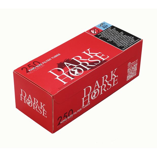 Dark Horse King Size Filter Tubes Full Flavour, 250 Tubes per Box