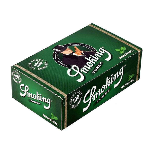 Smoking Menthol Filterhlsen, Standard Mae, 100 Hlsen pro Box 5 Boxen (500 Hlsen)