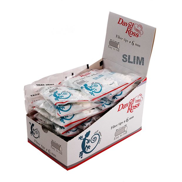 David Ross Filters SLIM, 6 x 15 mm, non-wrapped, approx. 120 pieces per bag