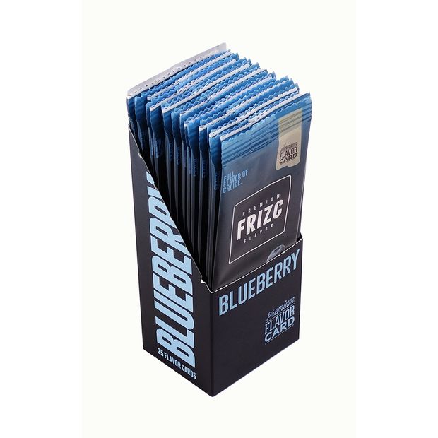 FRIZC Flavor Cards for flavoring, Blueberry, 25 cards per box