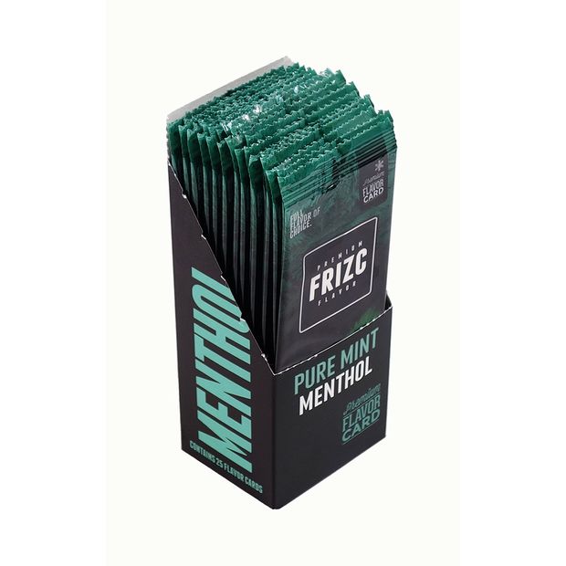 FRIZC Aromakarten zum Aromatisieren, Pure Mint Menthol, 25 Karten pro Box