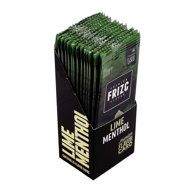 FRIZC Flavor Cards for flavoring, Lime Menthol, 25 cards per box