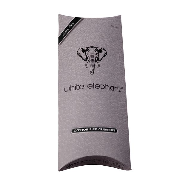 White Elephant Superflex Cotton Pipe Cleaners, 100 Pfeifenreiniger pro Packung