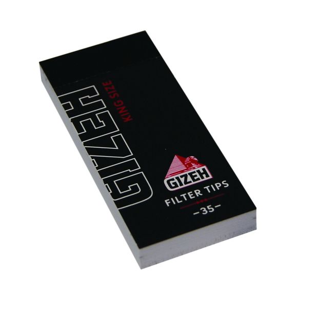 GIZEH Black Filter Tips regular King Size Wide breite Tips 1 Box (24 Heftchen)
