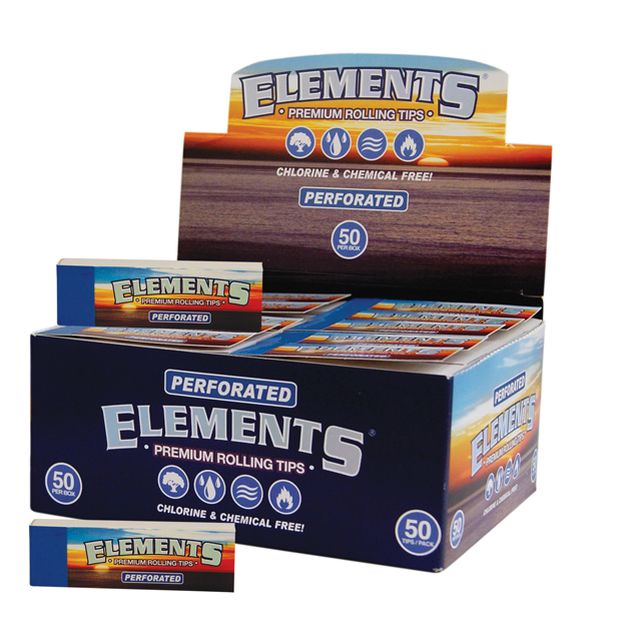 Elements Filter Tips perforiert slim Filtertips 2x Boxen (100 Booklets)
