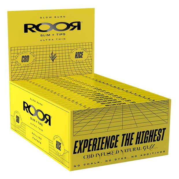 ROOR Rice Slim + Tips, 32 Blttchen + 32 Tips pro Heftchen 4 Boxen (128 Heftchen)