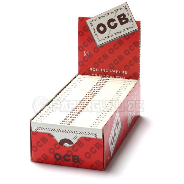 OCB White 100er cigarette papers Filigrane Gomme No. 4 short 5 boxes (125 booklets)