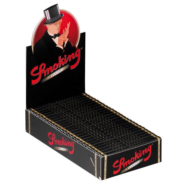 Smoking Deluxe 1 1/4 Medium Size cigarette papers black