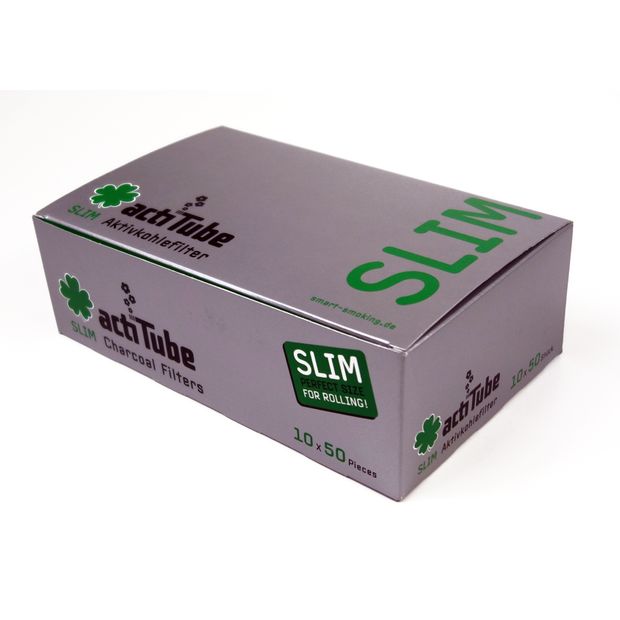 ActiTube - Φίλτρα άνθρακα Extra Slim 6mm - 10τμχ 