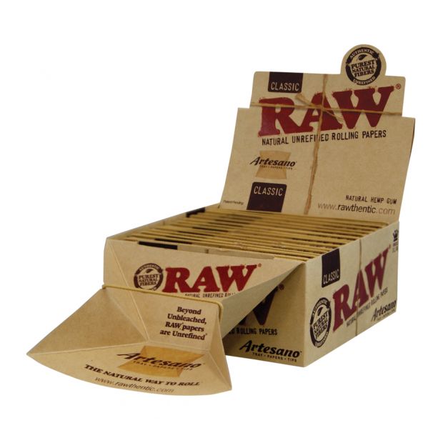 RAW Artesano Classic King Size Papers + Tips + Tray integrated