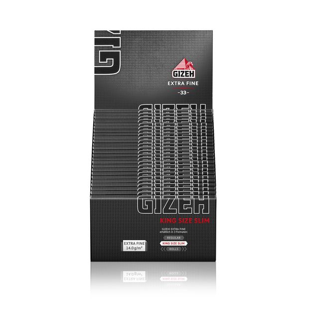 Gizeh Extra Fine King Size Slim 50er Box Blättchen Magnetverschluss 1 Box (50x Heftchen/ Booklets)