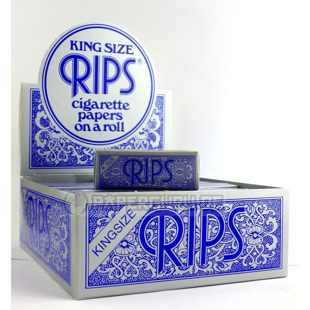 Rips Blue Extra Wide Classic King Size Rolls 5 meters 1 box (24 rolls)