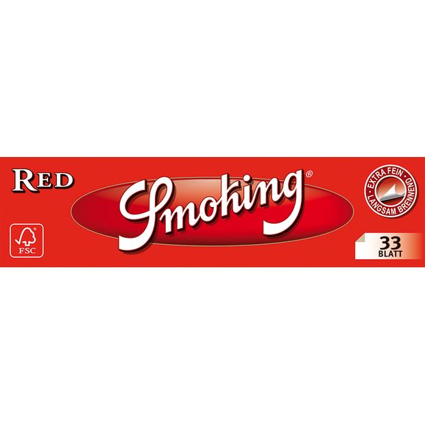 Smoking Red King Size Rice Papers 10 booklets