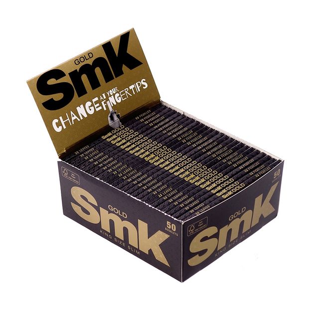 Smoking SMK slim King Size Papers ultra thin 1 Box (50 Booklets)