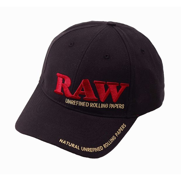 RAW Cap black Embroidery and Prints with integrated Poker