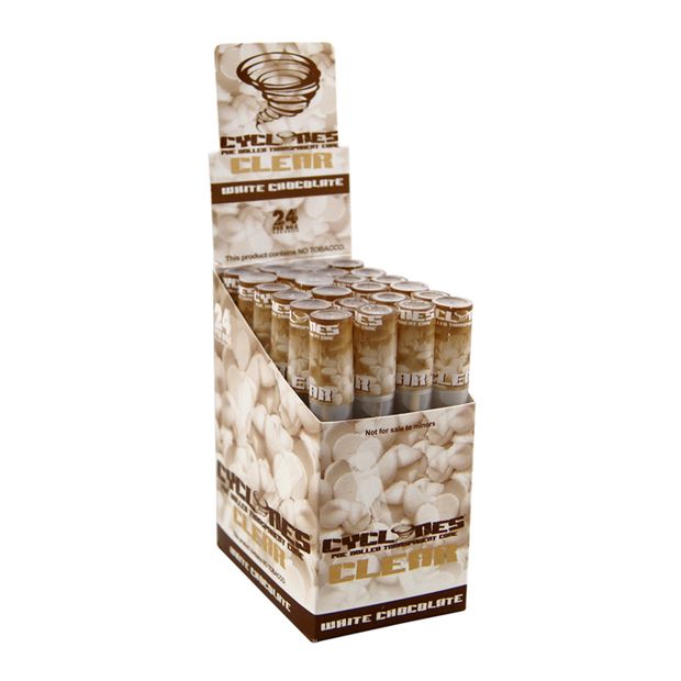1 Box Cyclones CLEAR White Chocolate Cones Transparent...