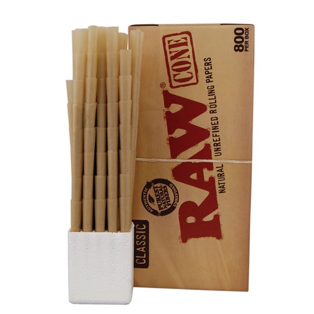 Raw Cones Classic King Size Box of 800 2 boxes (1600 cones)