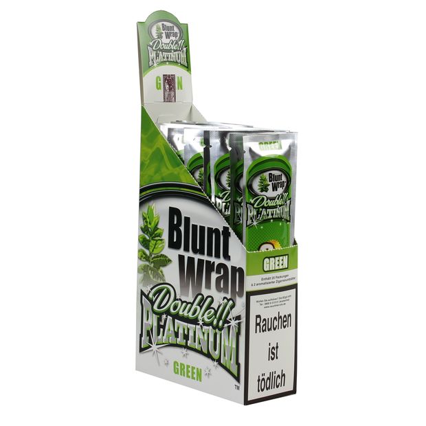 1 Box Blunt Wrap Double Green 50 Blunts