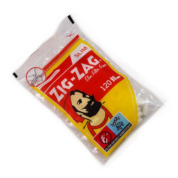 ZIG-ZAG Slim Filters 6 mm Cigarette Filters 1 bag (120 filters)