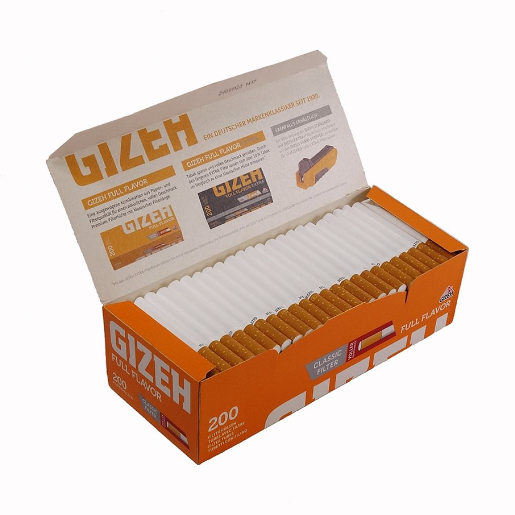 GIZEH Menthol Tip Hülsen - 1.000 Stück in 10 praktischen Packungen