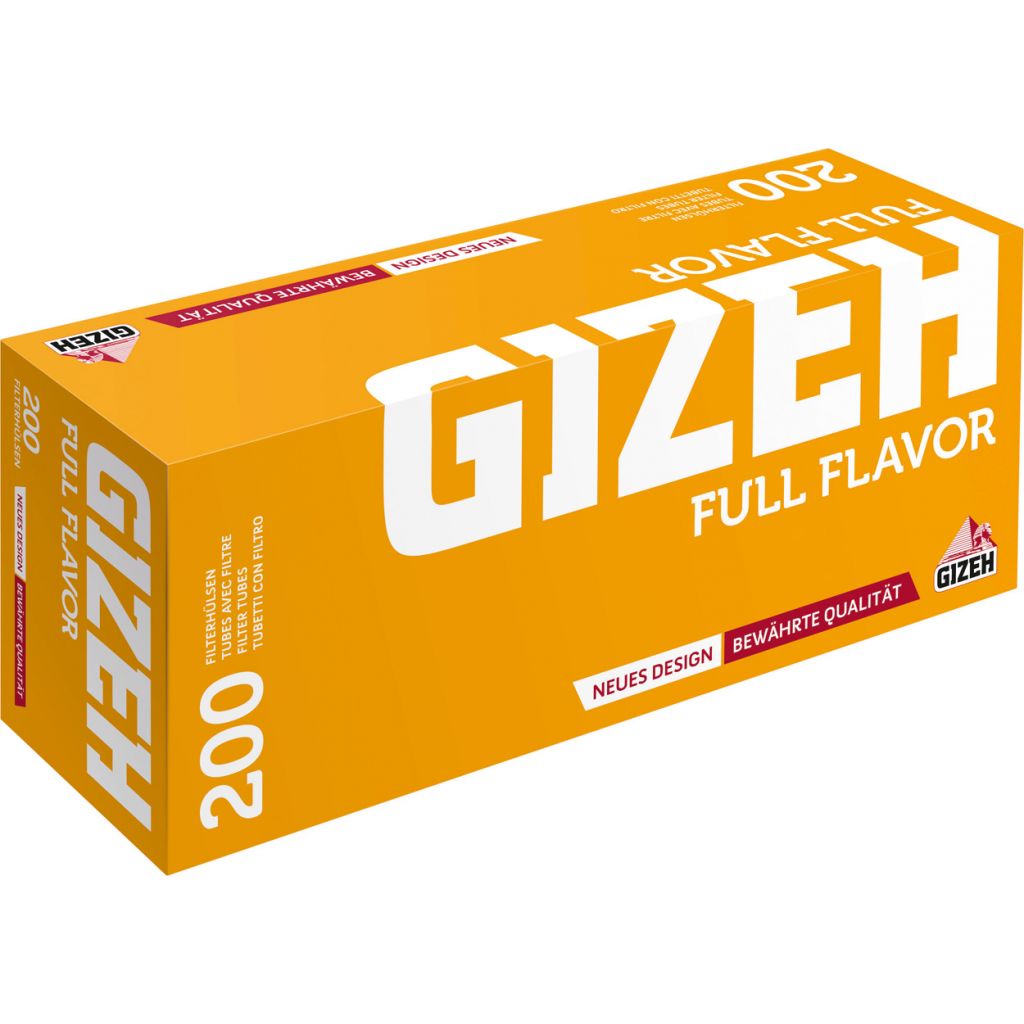 Gizeh Full Flavor Filter Tubes Box of 200 1 box (200x tubes) - Paperg, 6,95  €