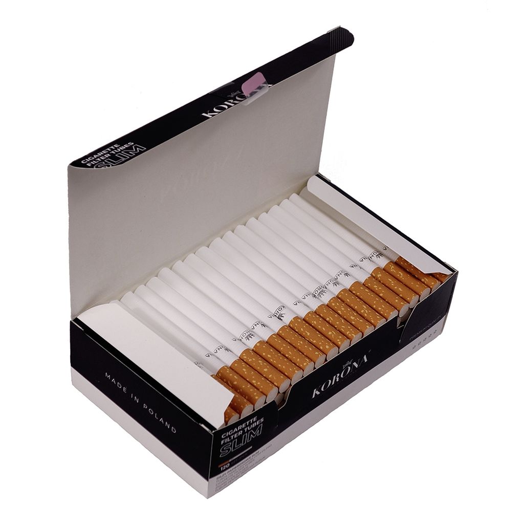10 x 250er Korona SLIM-Zigarettenhülsen weiß zum Fertigen von dünnen Zigaretten 