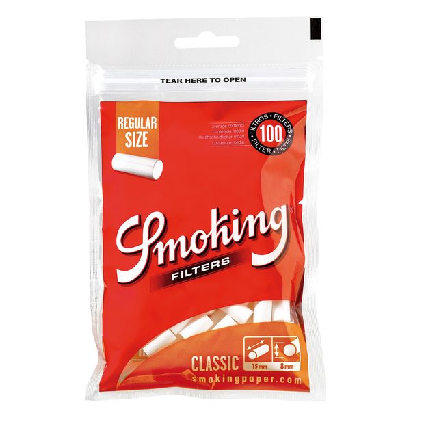 Smoking Classic Filters 8mm Regular Size Cigarette Filters 1 bag (100 filters)