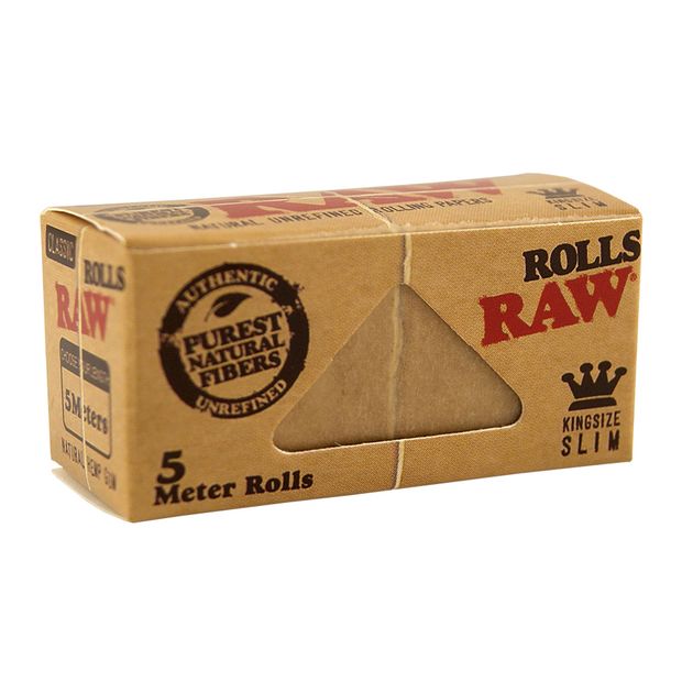 RAW Classic Rolls Slim 5m Länge ungebleicht 5x Rolls