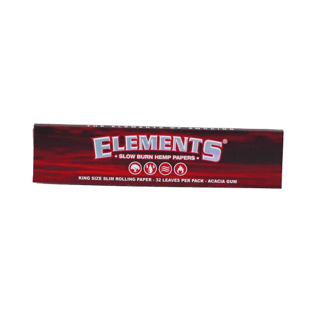 Elements Red King Size Slim Papers from Hemp 10 booklets