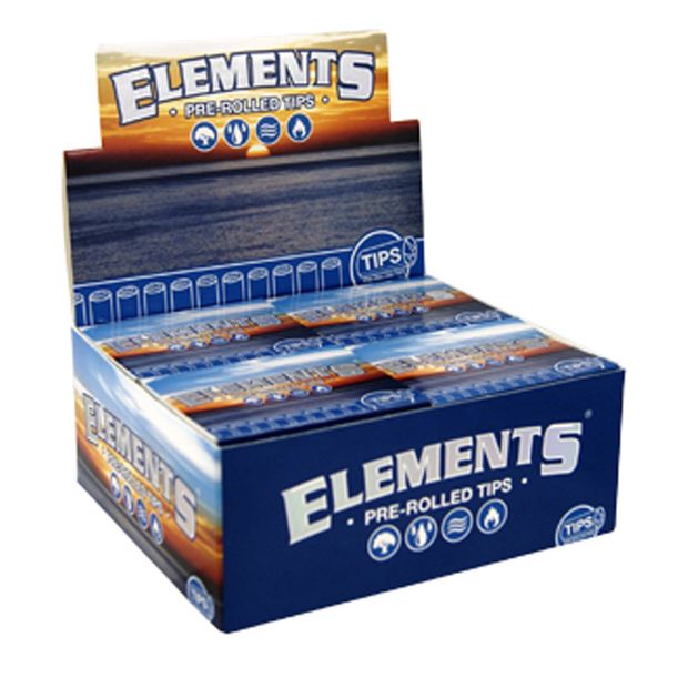 Elements Pre-Rolled Tips chlorfreie vorgerollte Filtertips 1 Box (20 Päckchen/420 Tips)