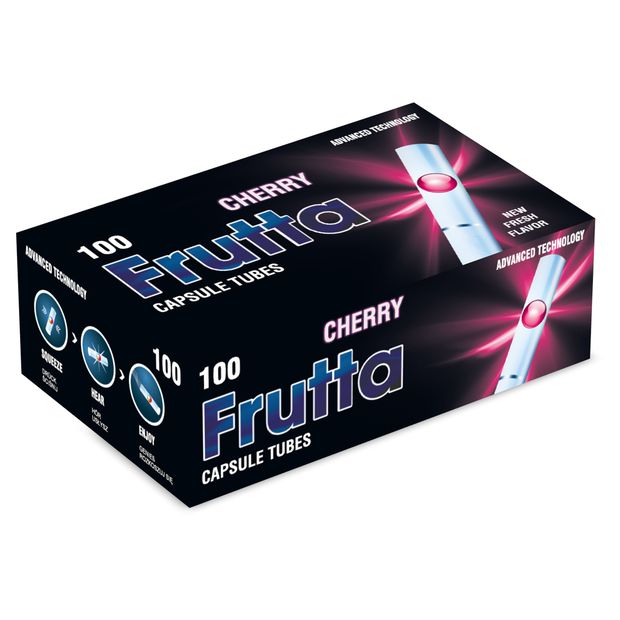 Frutta Click Tubes Cherry Filtertubes with Aroma Capsules 40 boxes (4000 tubes/1 case)